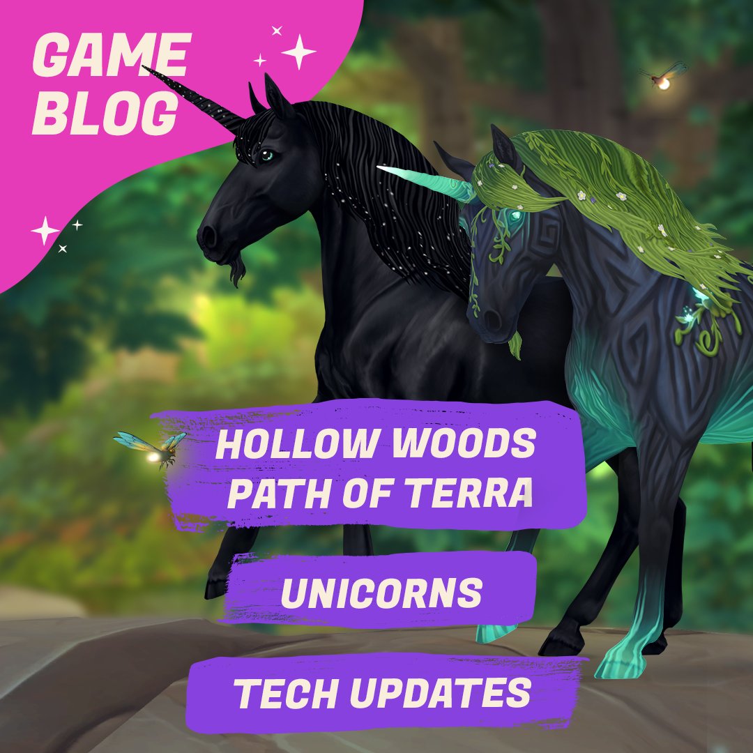 It's time for our monthly game blog! 🎉 
This time, we will talk about Hollow Woods Path of Terra, Unicorns, and tech updates!✨
👉 starstable.com/blog/february-…

 #SSO #StarStable #StarStableOnline #HorseGame