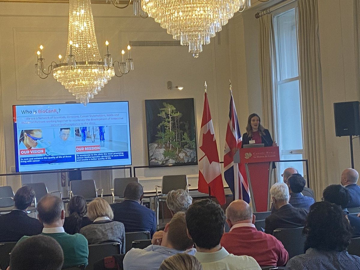 megankmahoney's tweet photo. I’m so pleased to be representing #BioCanRx on the Canadian Mission to the UK to find collaborations & share knowledge on #biomanufacturing of advanced therapies & biologics organized @CanadianUK. Looking forward to bringing ideas and opportunities back to Canada! https://t.co/0eKL4zyTI1