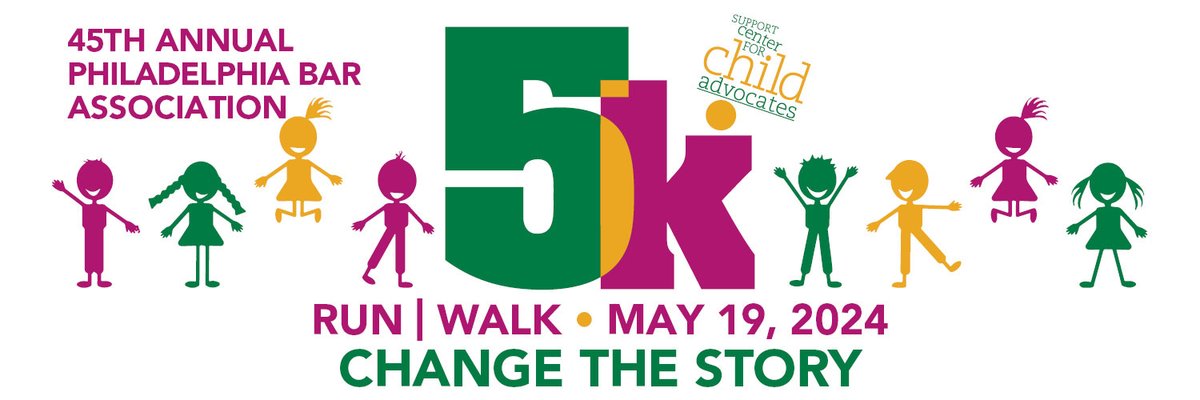 Registration is now open for the Philadelphia Bar Association 5K Run/Walk! Since 1979, this event has benefited Child Advocates and spotlighted the Philadelphia Bar Association's commitment to the young people of the region. Click the link in our profile for more info!