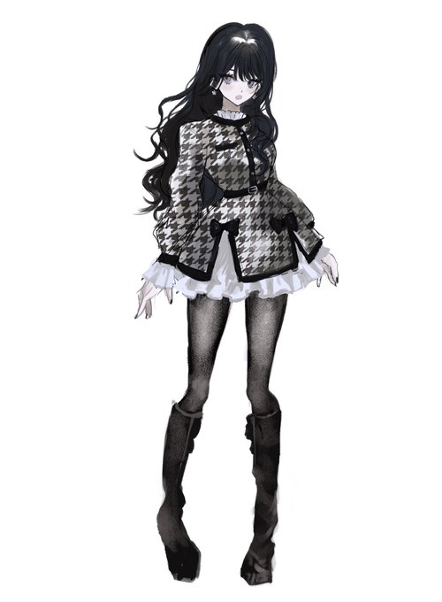 「bangs knee boots」 illustration images(Latest)