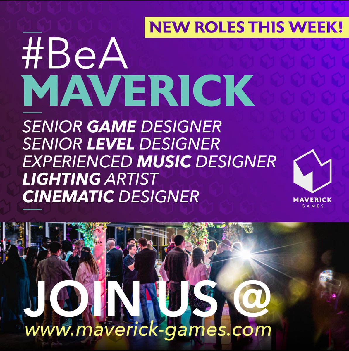 MaverickGames's tweet image. Maverick Games has grown to become a home to over 50 of the most awesomely talented and vibrant game creators - and we're just warming up.
We're unlocking new roles and gearing up for more in the coming weeks. Join us! #BeAMaverick #UKGameDev
maverick-games.com