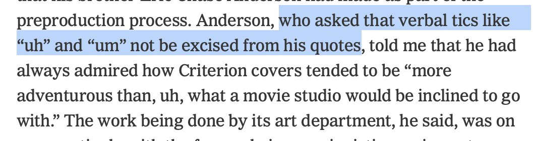 Filmmaker Wes Anderson being himself in public