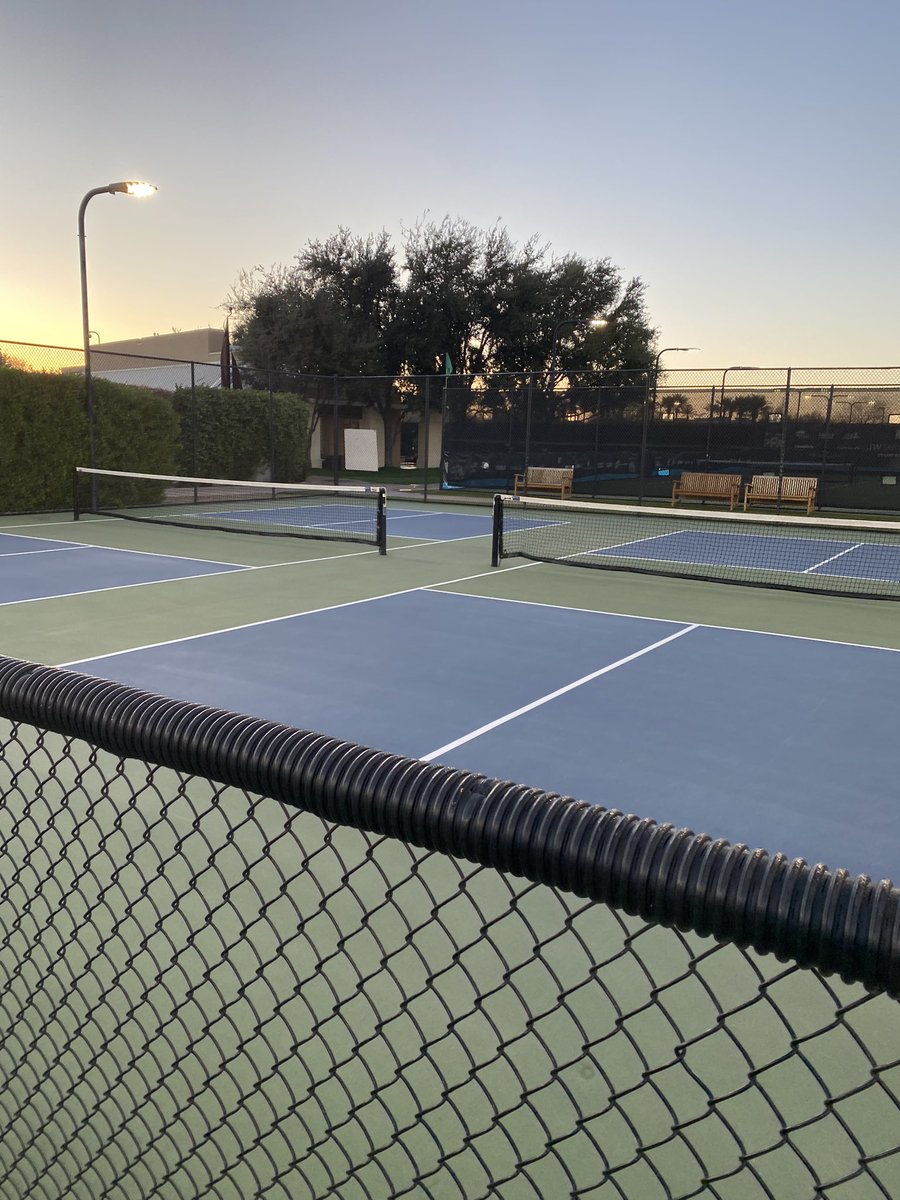 Beautiful weather for pickleball early in the morning before the sessions #HNSC24