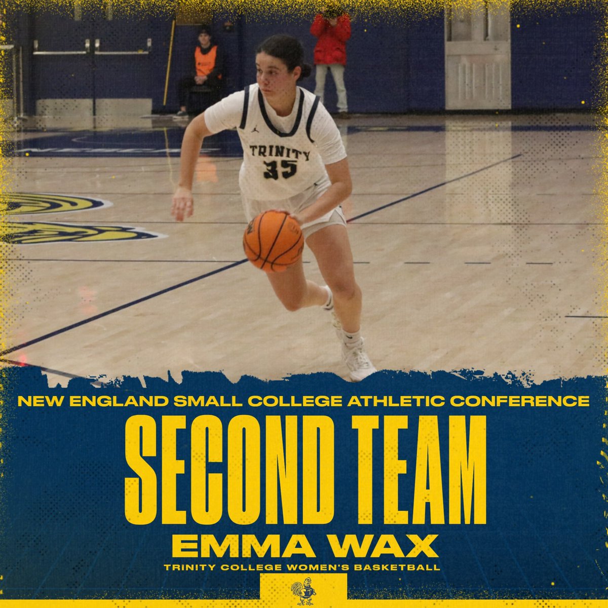 BantamSports's tweet photo. W🏀 | @trincollwbb’s Bria Fuller earns @NESCAC Defensive Player of the Year honors, while Reilly Campbell and Emma Wax receive All-Conference status!! #RollBants🐓 #d3hoops 

🏆 Bria Fuller - DPOY
🥇 Reilly Campbell - 1st Team
🥈 Emma Wax - 2nd Team https://t.co/CB8kSy7Hx1