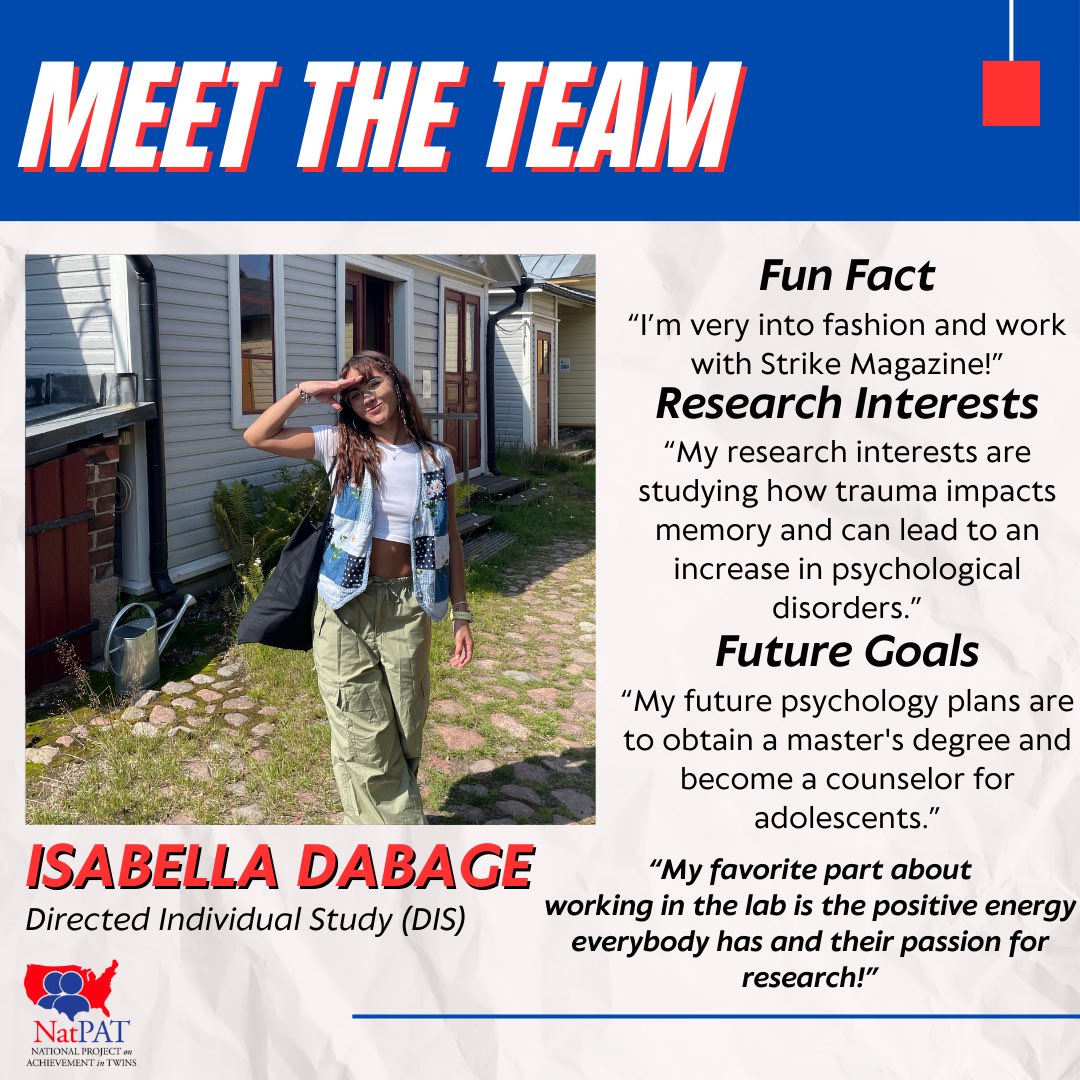 Meet Isabella Dabage, one of our DIS students! 🎀🧠