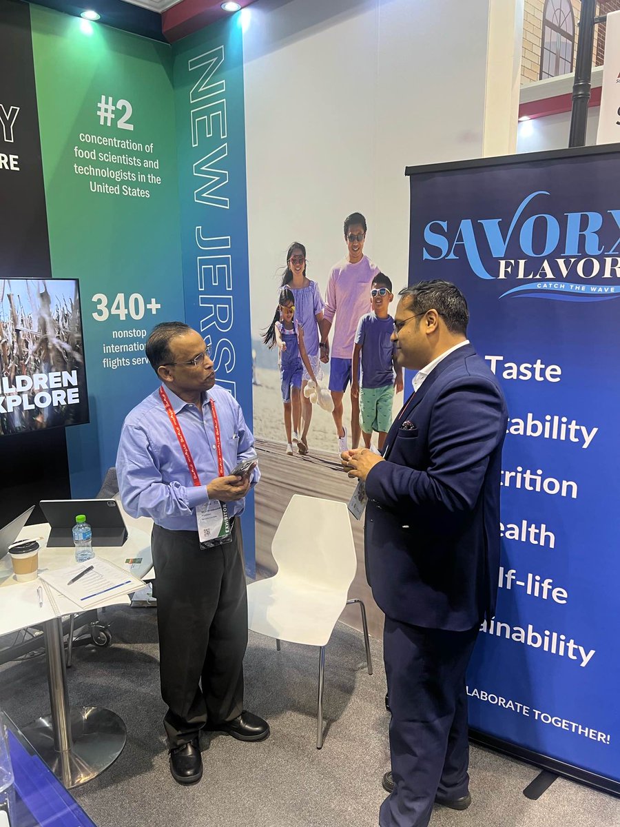 Earlier in the month, Dr. Belayet Choudhury, CEO and Flavorist of SavorX Flavors, exhibited with @ChooseNJ at the Gulfood 2024 Show in Dubai, United Arab Emirates. Congrats on a successful event, Dr. Belayet Choudhury and Savorx! #NJBAC #businesssupport #exportpromotions