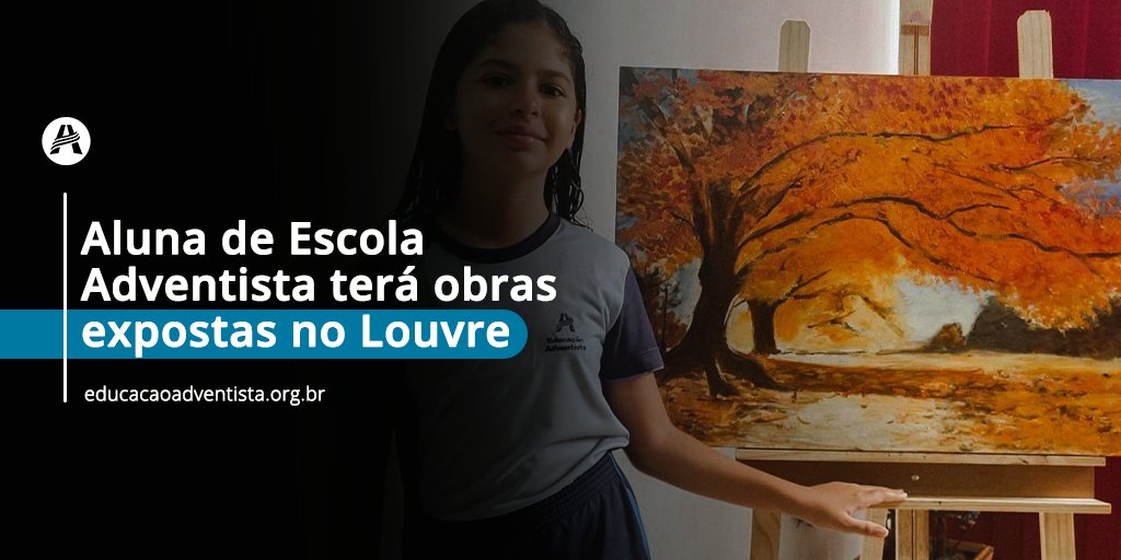De Madureira a Paris: conheça a aluna de escola adventista que terá obras expostas no Louvre.
Sophia Helena tem 10 anos e contará com exposição no Carrossel do Louvre em outubro deste ano. 🎨 🖼️

Leia mais no Blog 📲 [ bit.ly/BLOGEA2902 ]💙 #educacaoadventista #art #louvre