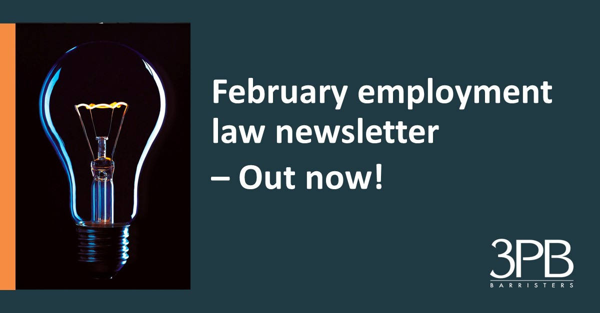 3PB (@3pbchambers) on Twitter photo Welcome to the latest edition of our employment law newsletter, edited by Head of Group <a href="/CraigLudlow1/">Craig Ludlow</a>.
We celebrate a judicial appointment and include case analysis from Craig, Sarah Clarke, Jo Laxton and Mark Green.
#EmploymentLaw #ukemplaw 3pb.co.uk/newsletters/em… Welcome to the latest edition of our employment law newsletter, edited by Head of Group <a href="/CraigLudlow1/">Craig Ludlow</a>.
We celebrate a judicial appointment and include case analysis from Craig, Sarah Clarke, Jo Laxton and Mark Green.
#EmploymentLaw #ukemplaw 3pb.co.uk/newsletters/em…