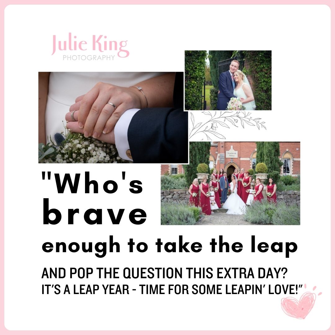 💗'Who's BRAVE enough to take the leap and pop the question this extra day? It's Leap Year - time for some leapin' love!' 📷 © Julie King Photography #LeapYear #extraday #feb29 #leapyearproposal #weddingphotography #weddingphotographer #WorcestershireHour #Worcestershire