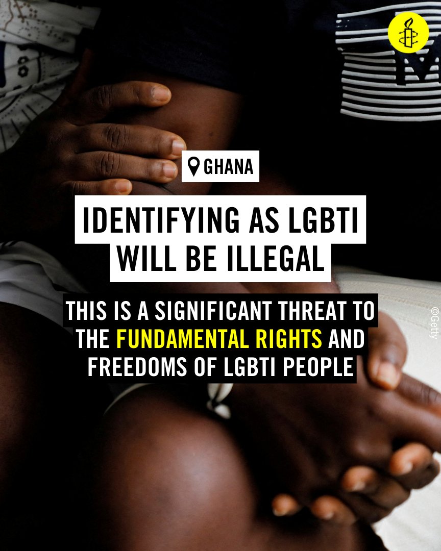 President <a href="/NAkufoAddo/">Nana Akufo-Addo</a> must not sign the deeply discriminatory anti-LGBTI act and acknowledge the rights of LGBTI individuals in Ghana.
amn.st/6019XzLr9