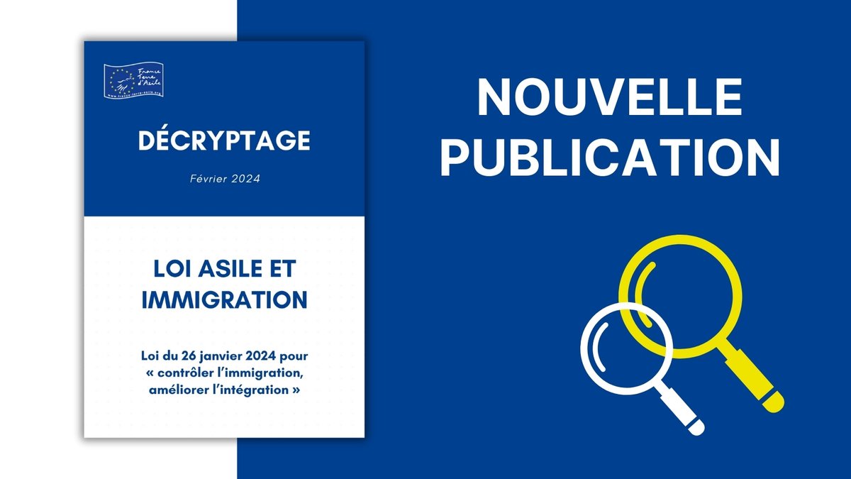 🔎 Concrètement, qu’est-ce que la loi asile et immigration change ?

Asile, séjour et intégration, mineurs isolés étrangers, éloignement et rétention… France terre d’asile a décrypté les principales mesures de la loi, en incluant une approche genre.

➡️ shorturl.at/cqBU5