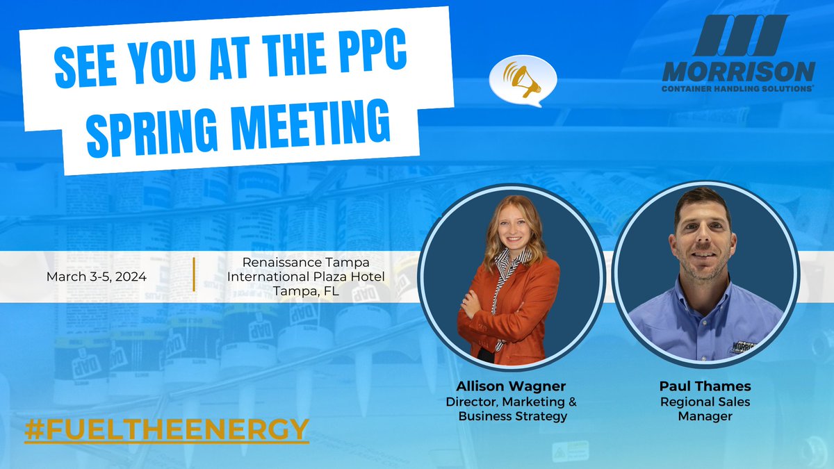 Will we be seeing you at the Petroleum Packaging Council Spring meeting in Tampa? Join Director of Marketing and Business Strategy Allison Wagner and Regional Sales Rep Paul Thames to learn about the latest updates and innovations in container handling. #PPC #Packaging