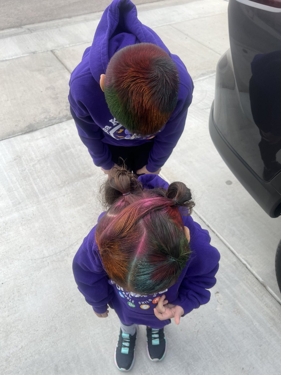 Yesterday was crazy socks and crazy hair day 🥰 #mycrusaders #anthonyjames #jazmineelizabeth @OSheaKeleher_ES