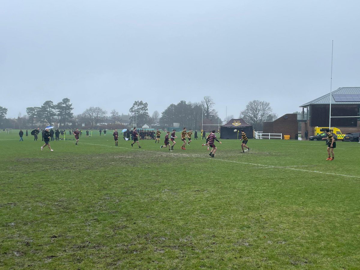 A very wet day at the <a href="/SurreyRugbySch/">Surrey Rugby Schools</a> sevens hosted by <a href="/Caterham_School/">Caterham School</a> thank you for organising, our boys enjoyed their day #hallifordsport