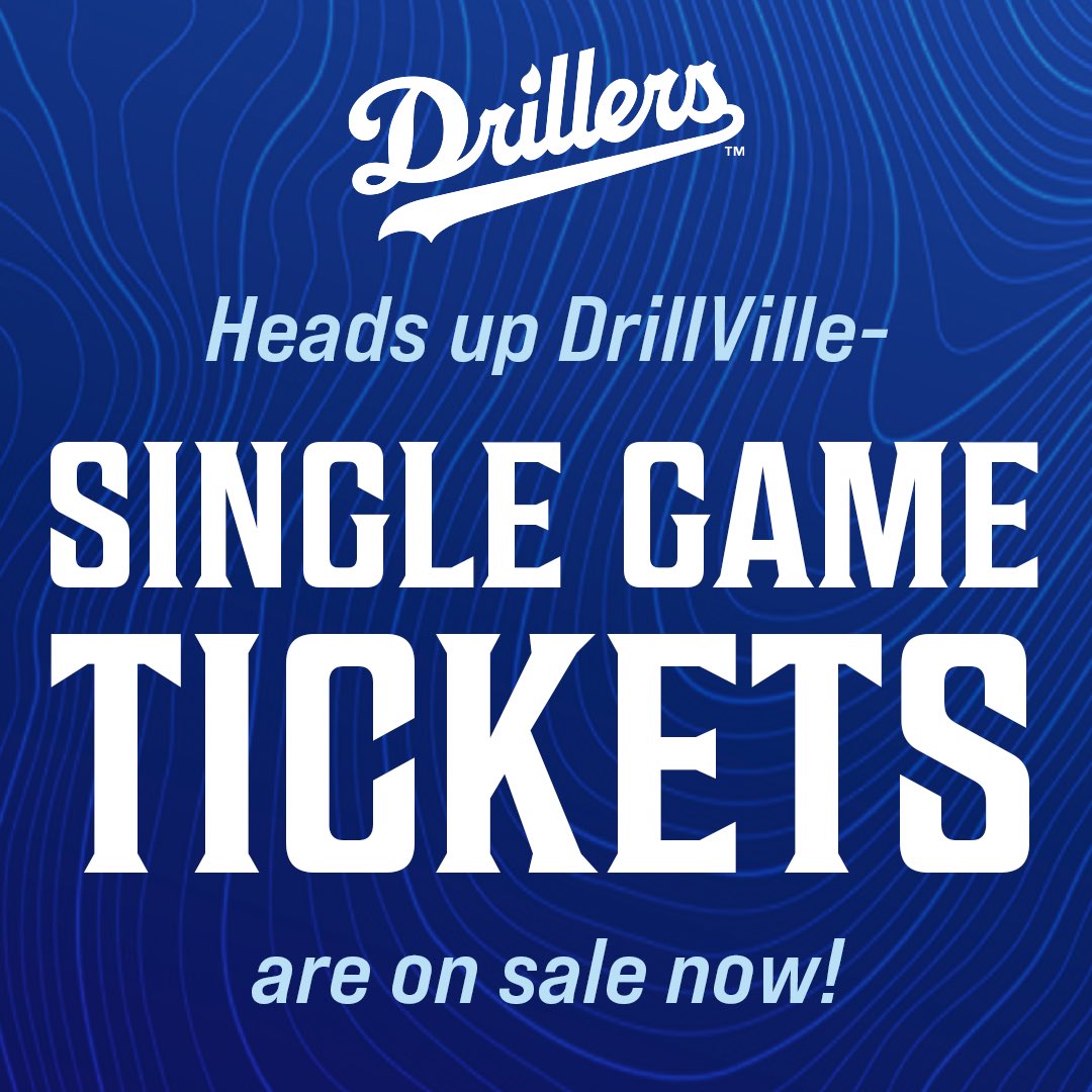 TulsaDrillers's tweet photo. Tickets are on sale NOW for the 2024 season! 🎉🎟️

Grab tickets to your favorite games now while they last ➡️ https://t.co/1UQMSBAbOx

#DrillVille #baseballisback https://t.co/XOB3FQw7cE