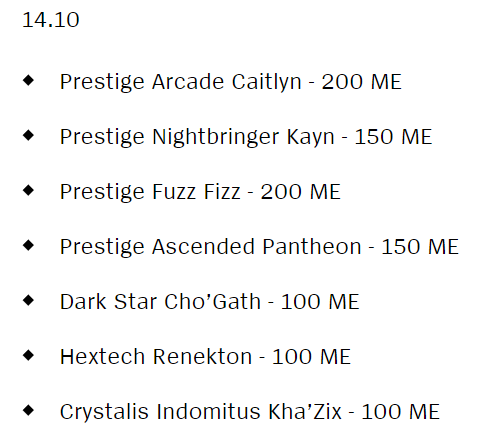 Spideraxe30's tweet photo. Mythic Shop Rotations for 14.6, 14.8, 14.10, and 14.12 https://t.co/S7H1Ud8A2D
