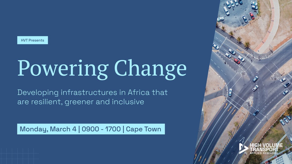 🚀👉 Have you registered yet? Join us to learn about ways to make African transport infrastructure #sustainable #resilient & #inclusive. HVT at the African Transport Research Conference, Cape Town. 📅 4th March Register here & join online or in person: transport-links.com/news-and-event…
