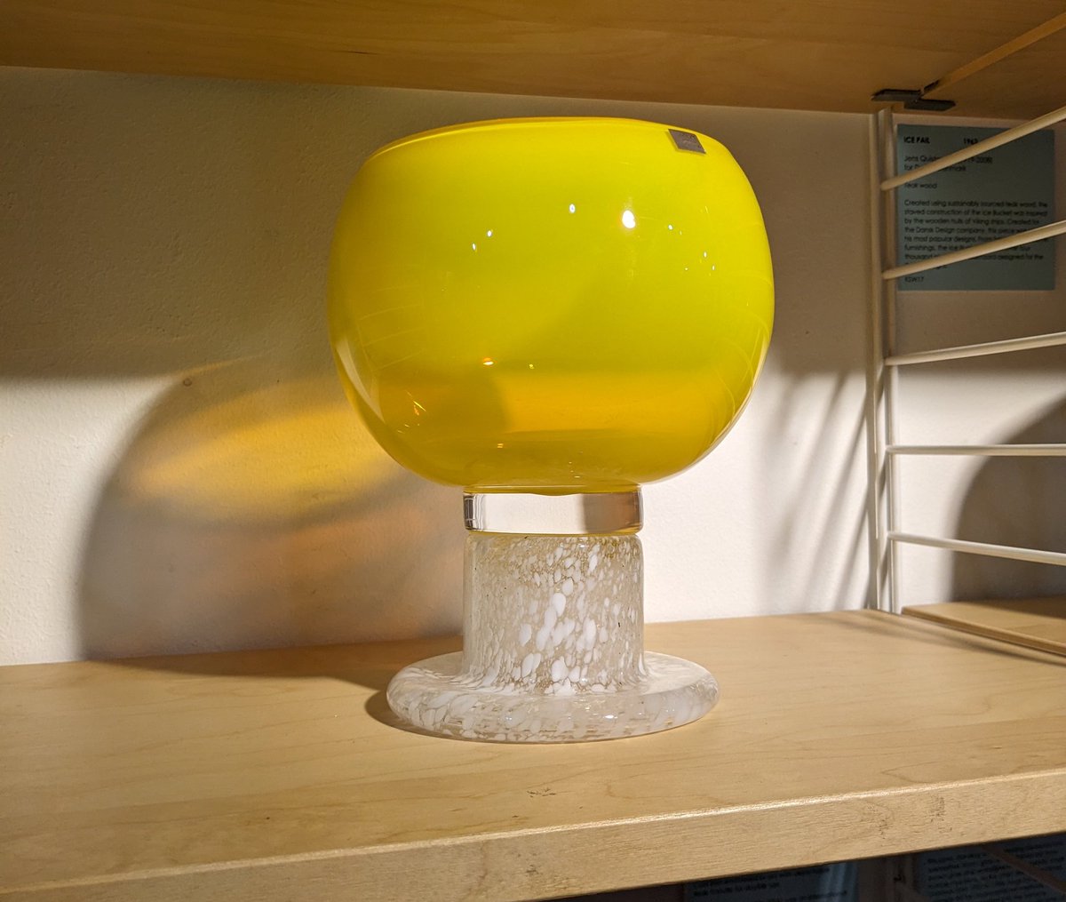 #60degNORTH
60° NORTH exhibition Scandinavian Design from the Stradling Collection
🟡KSG160 Pop Goblet 1960s designed by Kaj Franck (1911-1989) for Nuutajärvi Glassworks, Finland. Yellow and mottled white glass

stradlingcollection.org/60%cb%9anorth/