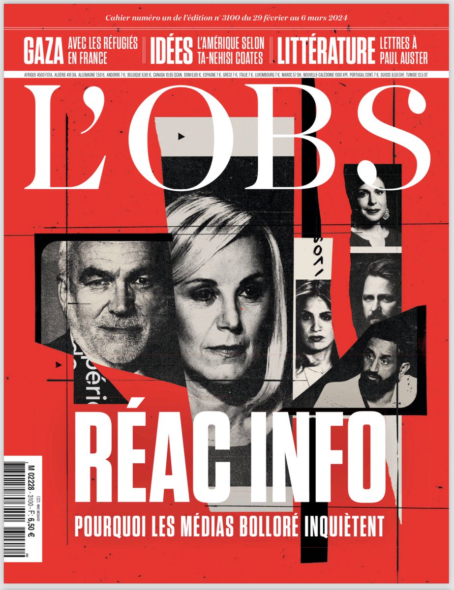 François Bimogo (@bmgf) on Twitter photo Cocasse: des journalistes s’en prendre à d’autres journalistes sur le thème de l’impertinence et du médiatiquement correct. Détail de taille, @lobs est OBSédé par <a href="/CNEWS/">CNEWS</a> de #Bolloré L’Obs lui-même détenu par..<a href="/Xavier75/">Xavier Niel</a> et <a href="/MPigasse/">Matthieu Pigasse</a>. Match nul. Cocasse: des journalistes s’en prendre à d’autres journalistes sur le thème de l’impertinence et du médiatiquement correct. Détail de taille, @lobs est OBSédé par <a href="/CNEWS/">CNEWS</a> de #Bolloré L’Obs lui-même détenu par..<a href="/Xavier75/">Xavier Niel</a> et <a href="/MPigasse/">Matthieu Pigasse</a>. Match nul.
