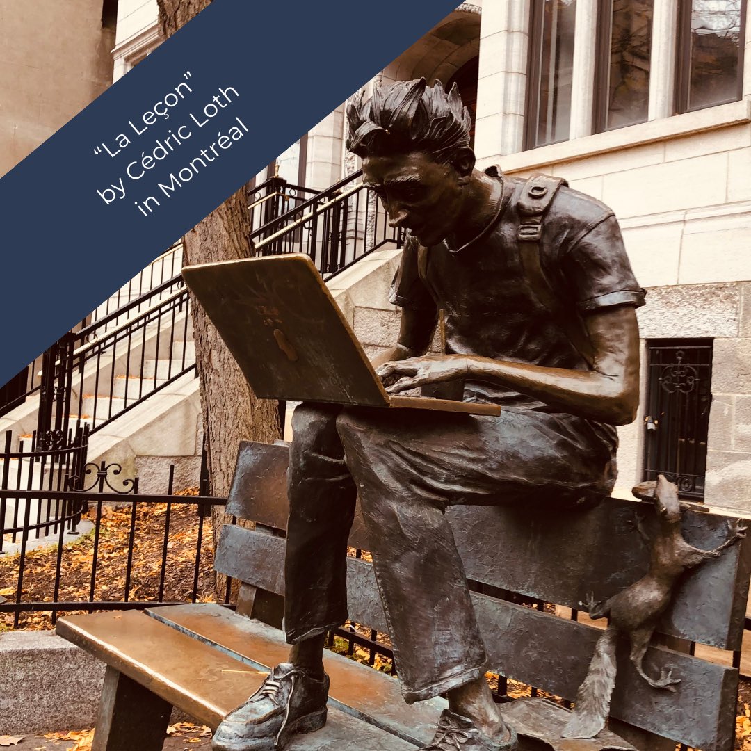 JBPanissie's tweet photo. Walked by this beautiful piece “The Lesson” by Cédric Loth in #Montreal (2023)⁣
⁣
#artistssupportartists #famousart #montrealart #mcgilluniversity #bronze #statues #artinpublic #cityart #artistsoninstagram #contemporaryart #artondisplay #artfinder #JBPanissie #JBP https://t.co/ym7F0mpFyx