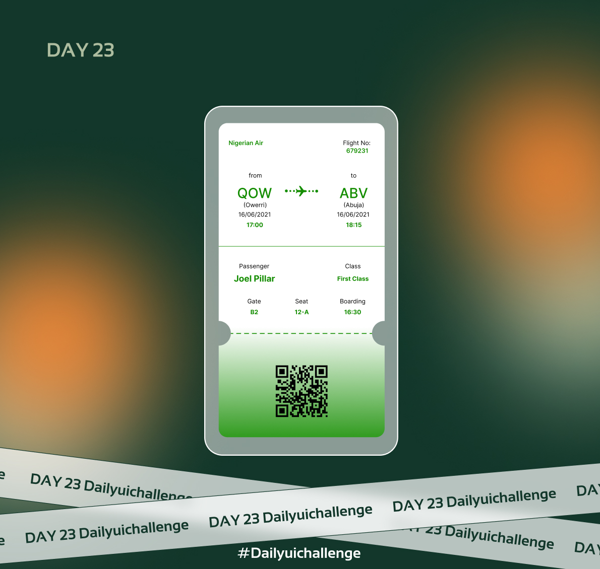 Joelpillarr's tweet image. Day 23 - Took on the challenge of designing a Flight Boarding Pass. No travel experience (yet!), but thorough research ensured an accurate representation.
#uiux #dailyuidesign #dailyuichallenge #figma #figmadesign #productdesign #joelpillar
