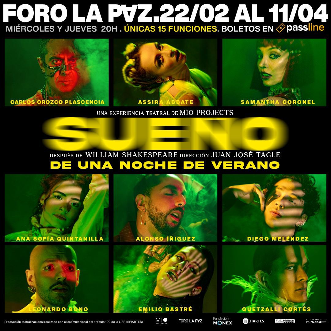 Teatrerxs, tengo pases dobles para ver hoy jueves 29 de febrero SUEÑO DE UNA NOCHE DE VERANO a las 8PM en el Foro La Paz (en San Ángel).

Para ganártelos es muy fácil, solo pon tu nombre completo en comentarios y la última obra que viste ☺️