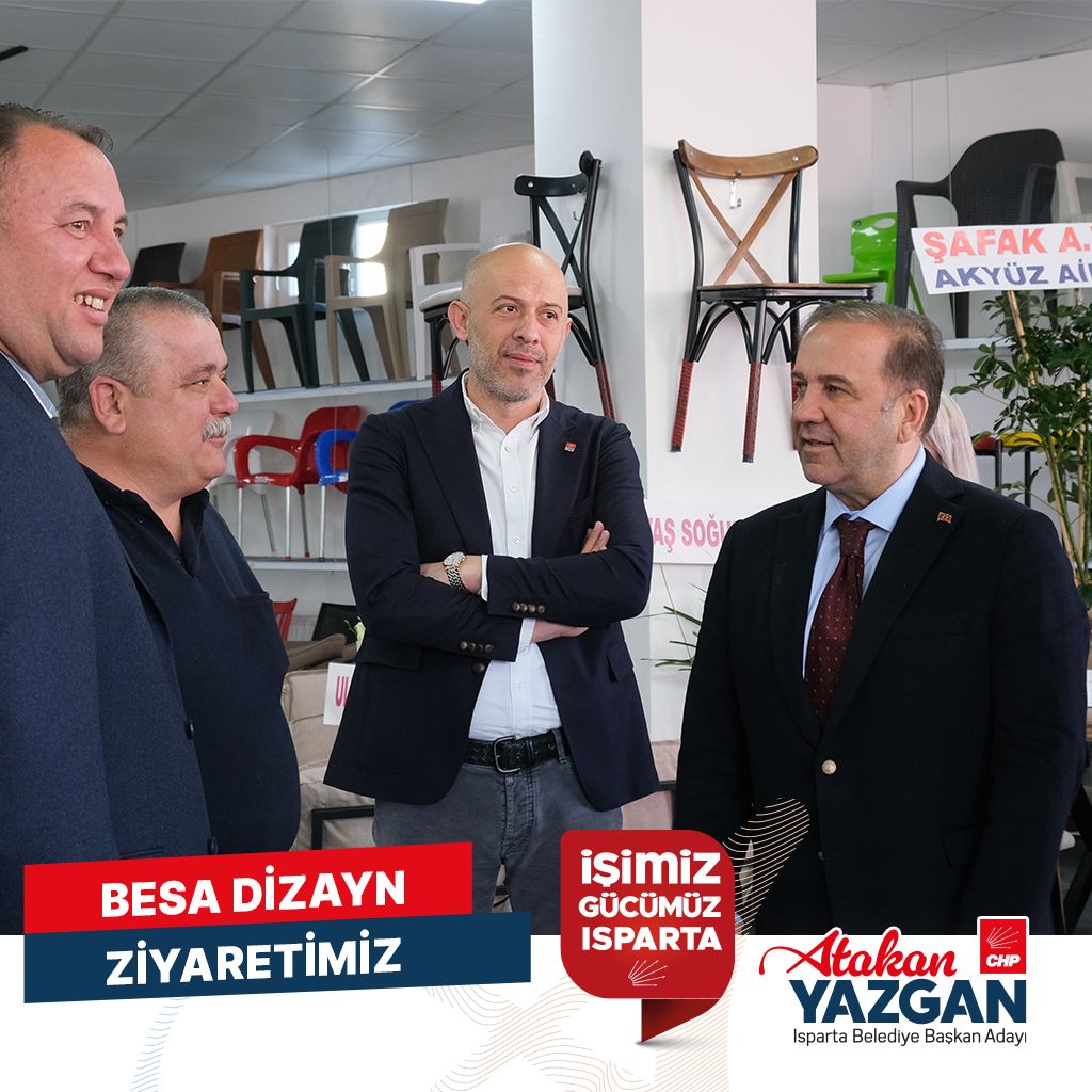 Çünür Mahallemizde yeni açılan “Besa Dizayn Ofis ve Bahçe Mobilyaları” açılışına katıldık. İşyeri sahiplerimize hayırlı olsun dileklerimizi ilettik.

#azlafçokiş #işimizgücümüztürkiye #ısparta #atakanyazgan