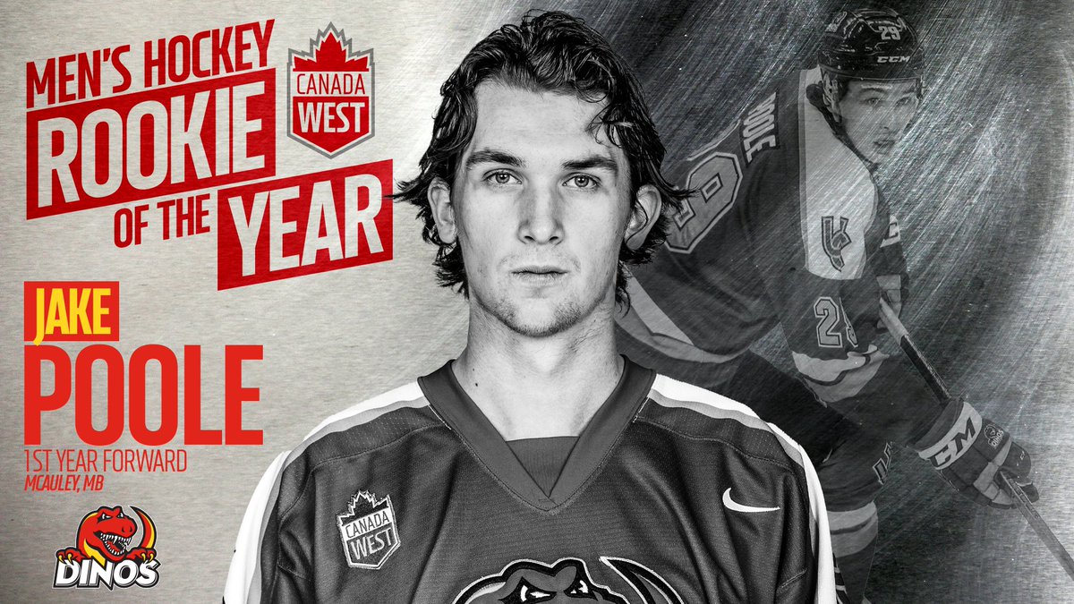 Canada West (@canadawest) on Twitter photo βοΈ π πππ¬ π₯π’π’πππ π’π π§ππ π¬πππ₯ βοΈ
Jake Poole becomes Calgaryβs eighth CW Rookie of the Year after an incredible debut season.
The pride of McAuley, Man. racked up 17 goals - the third most in the conference.
<a href="/UCDinos/">UCalgary Dinos</a> x <a href="/DinosMHKY/">UCalgary Dinos Men's Hockey π</a> βοΈ π πππ¬ π₯π’π’πππ π’π π§ππ π¬πππ₯ βοΈ
Jake Poole becomes Calgaryβs eighth CW Rookie of the Year after an incredible debut season.
The pride of McAuley, Man. racked up 17 goals - the third most in the conference.
<a href="/UCDinos/">UCalgary Dinos</a> x <a href="/DinosMHKY/">UCalgary Dinos Men's Hockey π</a>