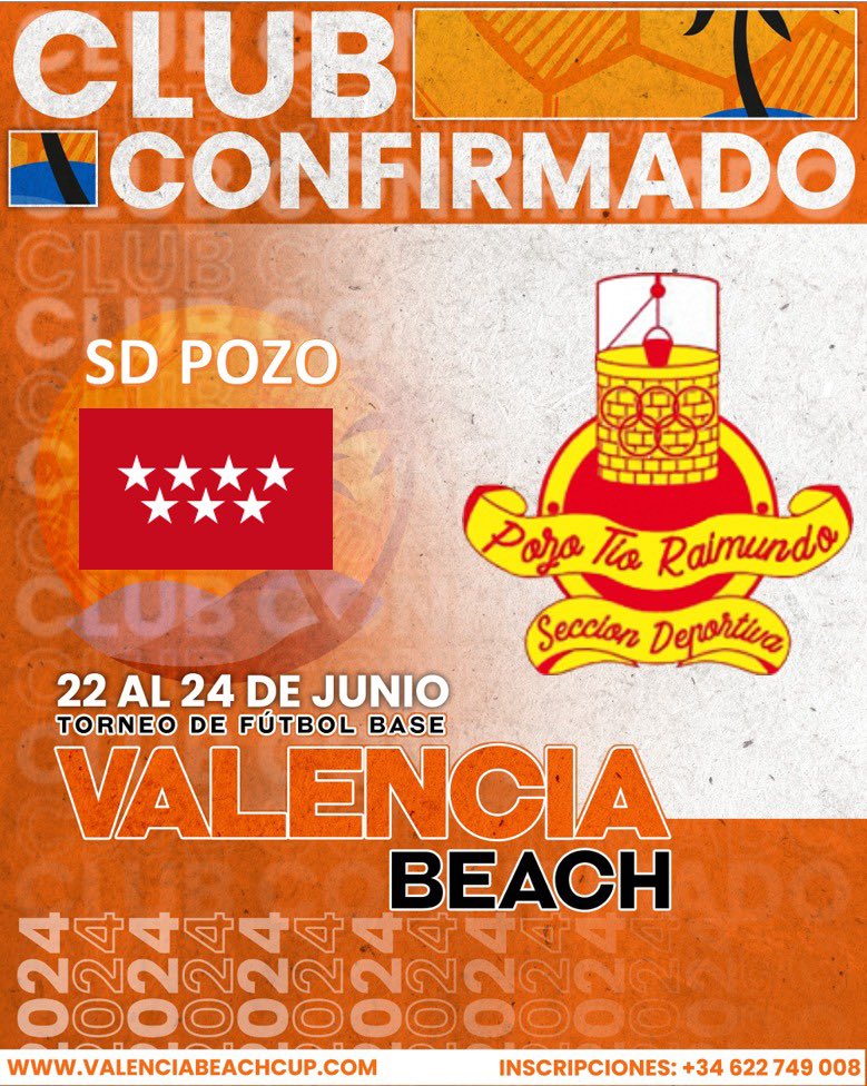 🎯𝐃𝐚𝐦𝐨𝐬 𝐥𝐚 𝐛𝐢𝐞𝐧𝐯𝐞𝐧𝐢𝐝𝐚 𝐚 <a href="/SDPozoSport/">Sec. Dep. Pozo</a> 
#𝐕𝐚𝐥𝐞𝐧𝐜𝐢𝐚𝐁𝐞𝐚𝐜𝐡 𝟐𝟎𝟐𝟒

✅CONFIRMADO: SD Pozo Sport

👤¿Quieres ser el siguiente equipo? ⚽️Juega la Valencia Beach 2024 y financia el viaje con Rifa 🎟

➕ℹ️ 📲 +34 622 749 008
📪info@madridsoccerrevolution.es