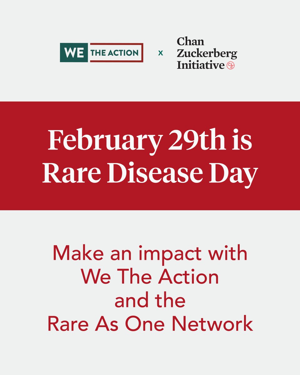 Today is #RareDiseaseDay.⚕️ We’re partnering with @ChanZuckerberg to drive change and raise awareness for millions affected by rare diseases. Join us in making an impact and sign up for a Rare As One pro bono project: wetheaction.org/RareAsOneNetwo…