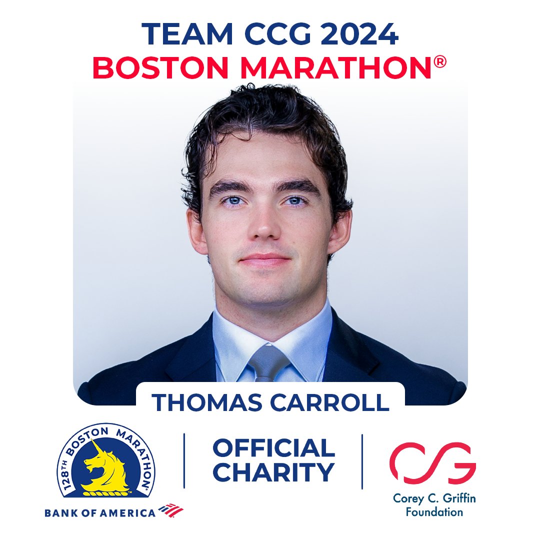 Thomas Carroll is excited to be part of the Corey C. Griffin Foundation Boston Marathon Team running on 4/15! He's running for Corey's Kids, and your support can help us reach our goal! #runwithcorey #coreyskids #bostonmarathon2024 givengain.com/project/thomas…