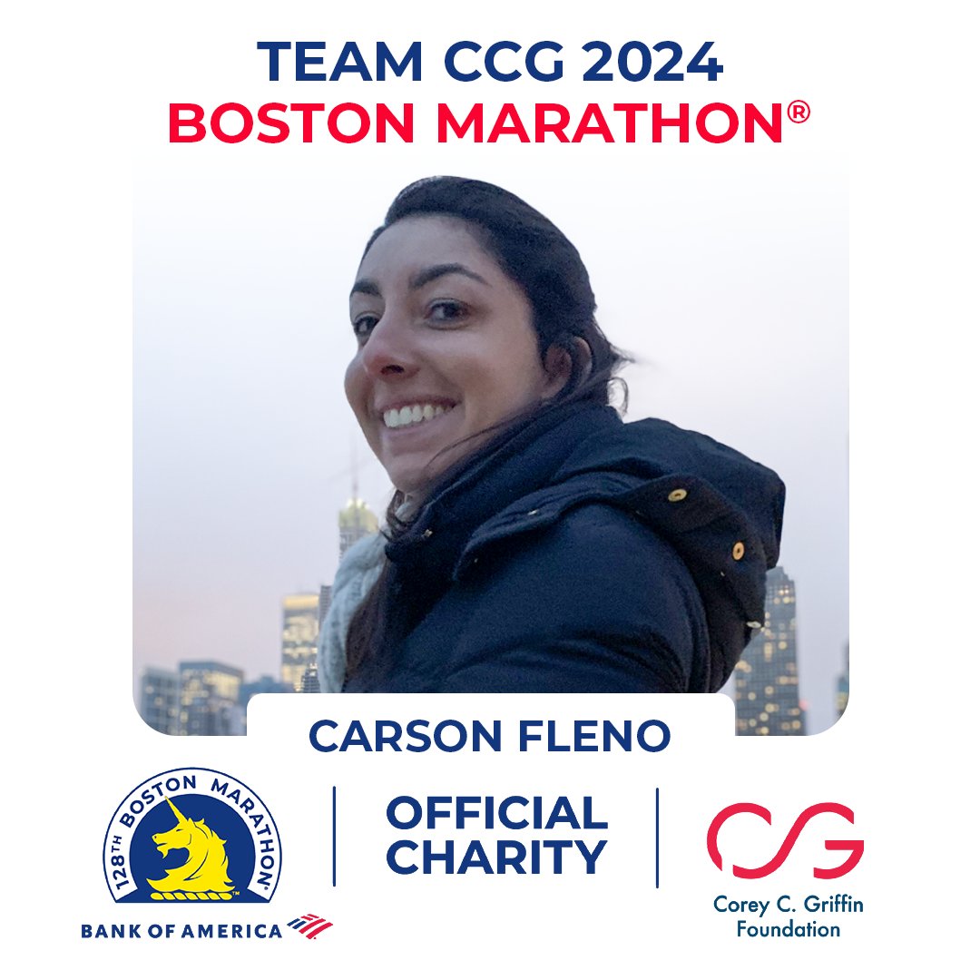 The countdown to the Boston Marathon is on for Carson Fleno! She's thrilled to be running Heartbreak Hill with the CCGF Team for Corey's Kids on April 15th! Help us reach our fundraising goal – donate now! #runwithcorey #coreyskids #bostonmarathon2024 givengain.com/project/carson…