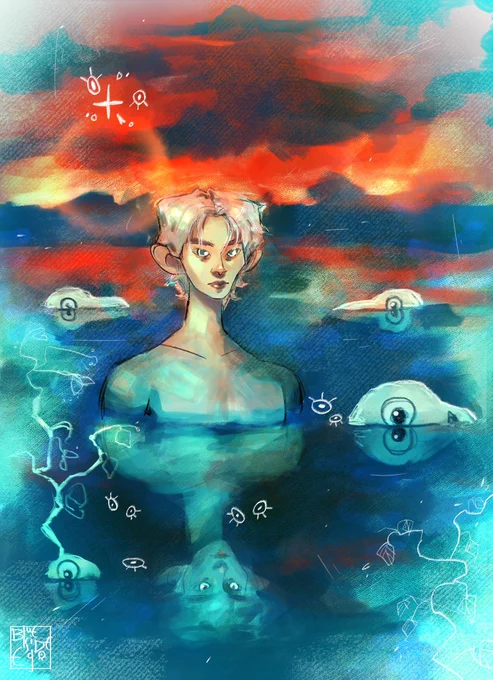  lino  le bout du monde by leonor fini #SKZxClassics2024 #skzfanart #leeknow 