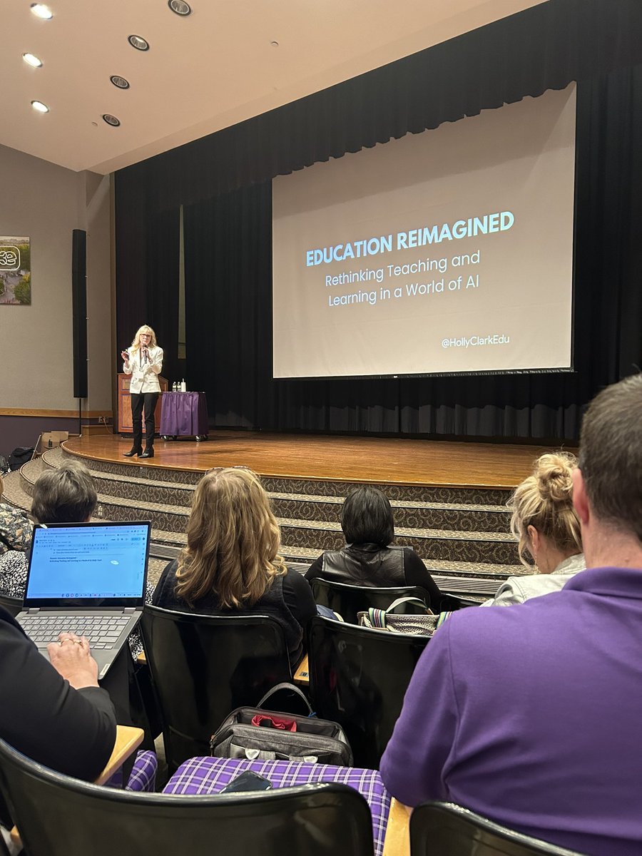 Excited to be back at <a href="/mace_ks/">MACE-KS</a> for some exciting PD! Starting the day with the amazing <a href="/HollyClarkEdu/">Holly Clark - The AI Infused Classroom</a> 💜 #MACEKS24