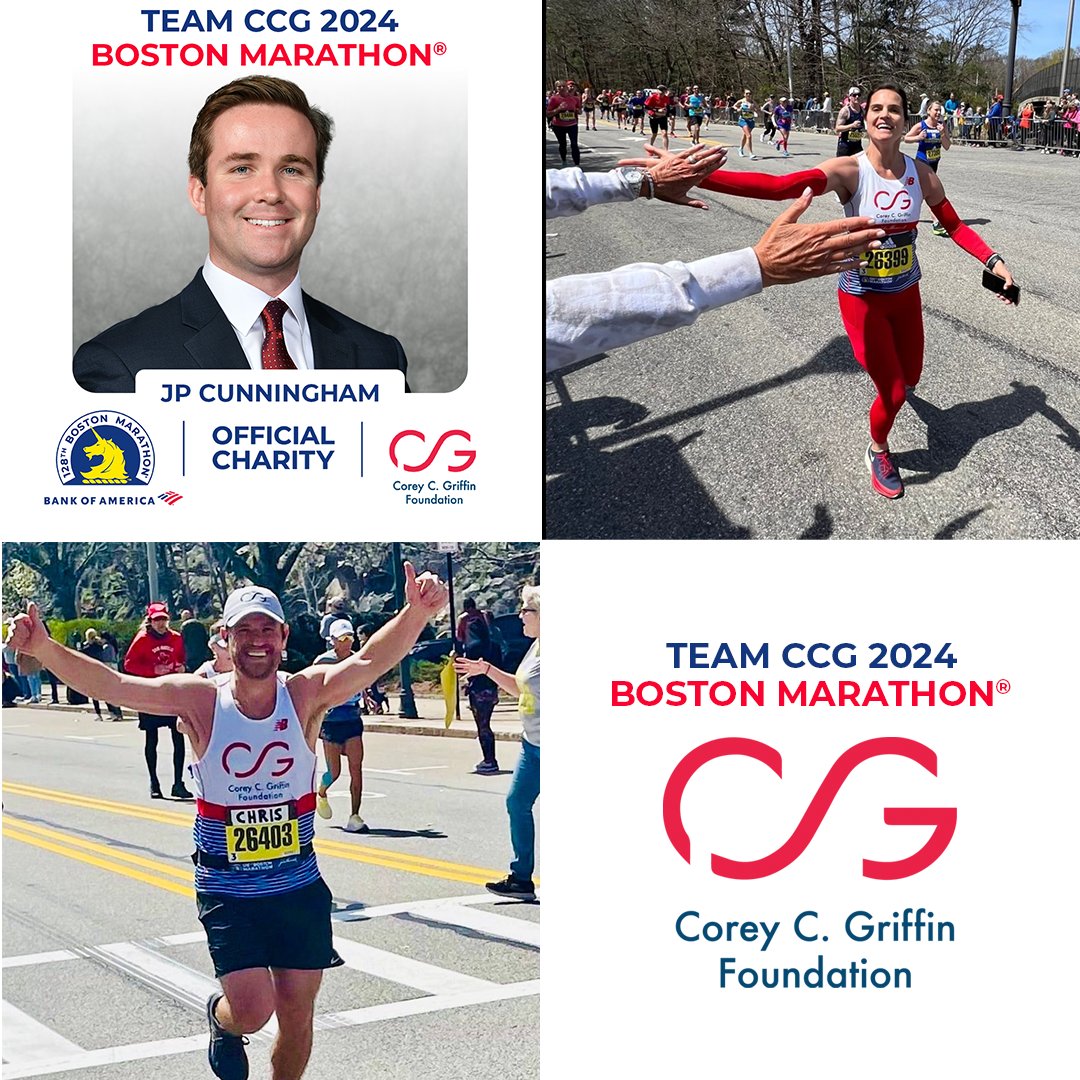 We are one month out from the Boston Marathon! Join all of our 17 CCGF runners on their journeys. Our runners are running for Corey's Kids and making a huge difference in their lives. Give now! #runwithcorey #coreyskids #bostonmarathon2024 givengain.com/cause/ccgf