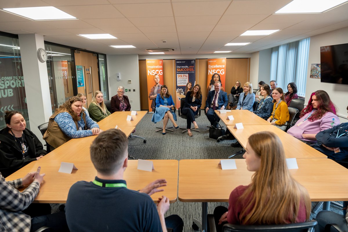 Here’s a #ThrowbackThursday to when we welcomed the Secretary of State for Education, the Rt Hon Gillian Keegan MP, to NSCG. 😍👏 With the help of Conservative MP for Stafford, Theo Clarke, the Education Minister was given a 𝐭𝐨𝐮𝐫 𝐨𝐟 𝐨𝐮𝐫 𝐜𝐚𝐦𝐩𝐮𝐬 𝐚𝐧𝐝 𝐢𝐭𝐬