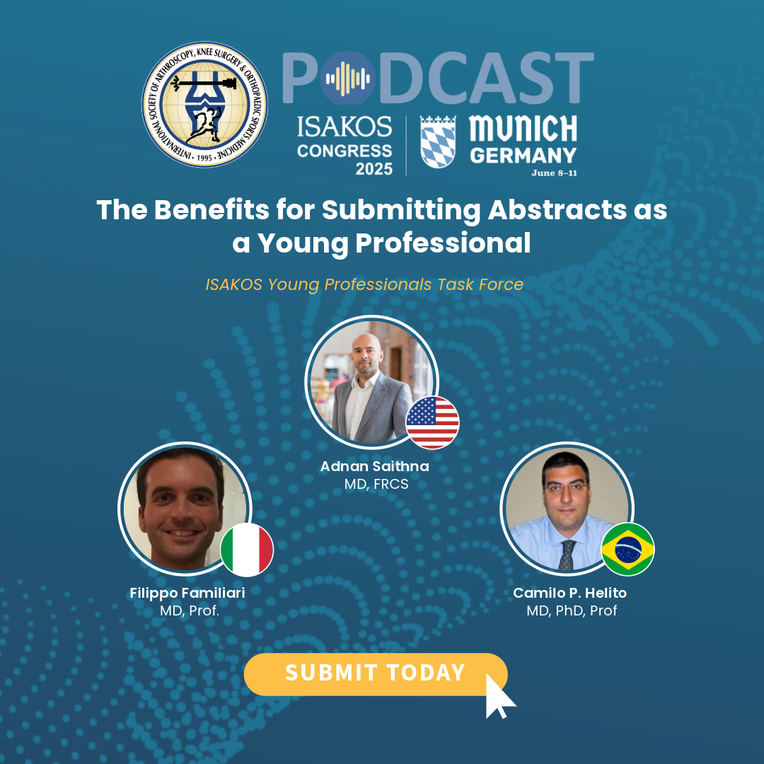 ISAKOS (@isakos) on Twitter photo ✨ NEW ISAKOS Podcast Episode - Available Now!
#ISAKOS Young Professionals discuss the importance and benefits of submitting your abstracts and participating in an ISAKOS Congress. Learn More!
🎧 Listen: podcasters.spotify.com/pod/show/isakos
<a href="/camilo_helito/">Camilo P. Helito MD, PhD</a> <a href="/phx_ortho/">Adnan Saithna, MD, FAANA</a> ✨ NEW ISAKOS Podcast Episode - Available Now!
#ISAKOS Young Professionals discuss the importance and benefits of submitting your abstracts and participating in an ISAKOS Congress. Learn More!
🎧 Listen: podcasters.spotify.com/pod/show/isakos
<a href="/camilo_helito/">Camilo P. Helito MD, PhD</a> <a href="/phx_ortho/">Adnan Saithna, MD, FAANA</a>