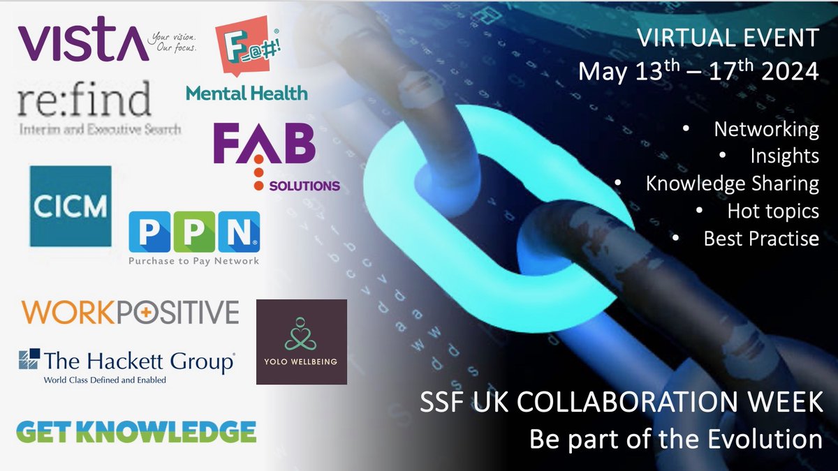 ssforumuk's tweet photo. SSF UK #CollaborationWeek is taking place this May and what a week we have planned. Huge welcome to all our Collaborators that will be joining us for a week of insightful and topical virtual sessions and we look forward to sharing more details soon!!! https://t.co/GbBvqyzGgc