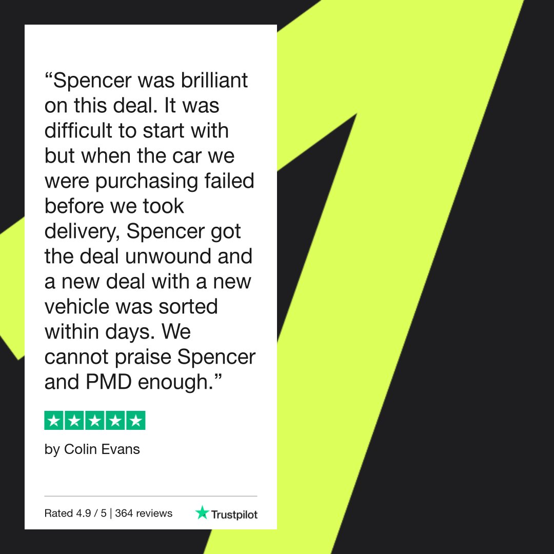 Another 5 Star #Trustpilot Review ⭐💚

#AssetFinance #BusinessFinance #VehicleFinance #PMD #IndependentBroker #AlternativeLending #SMEFunding