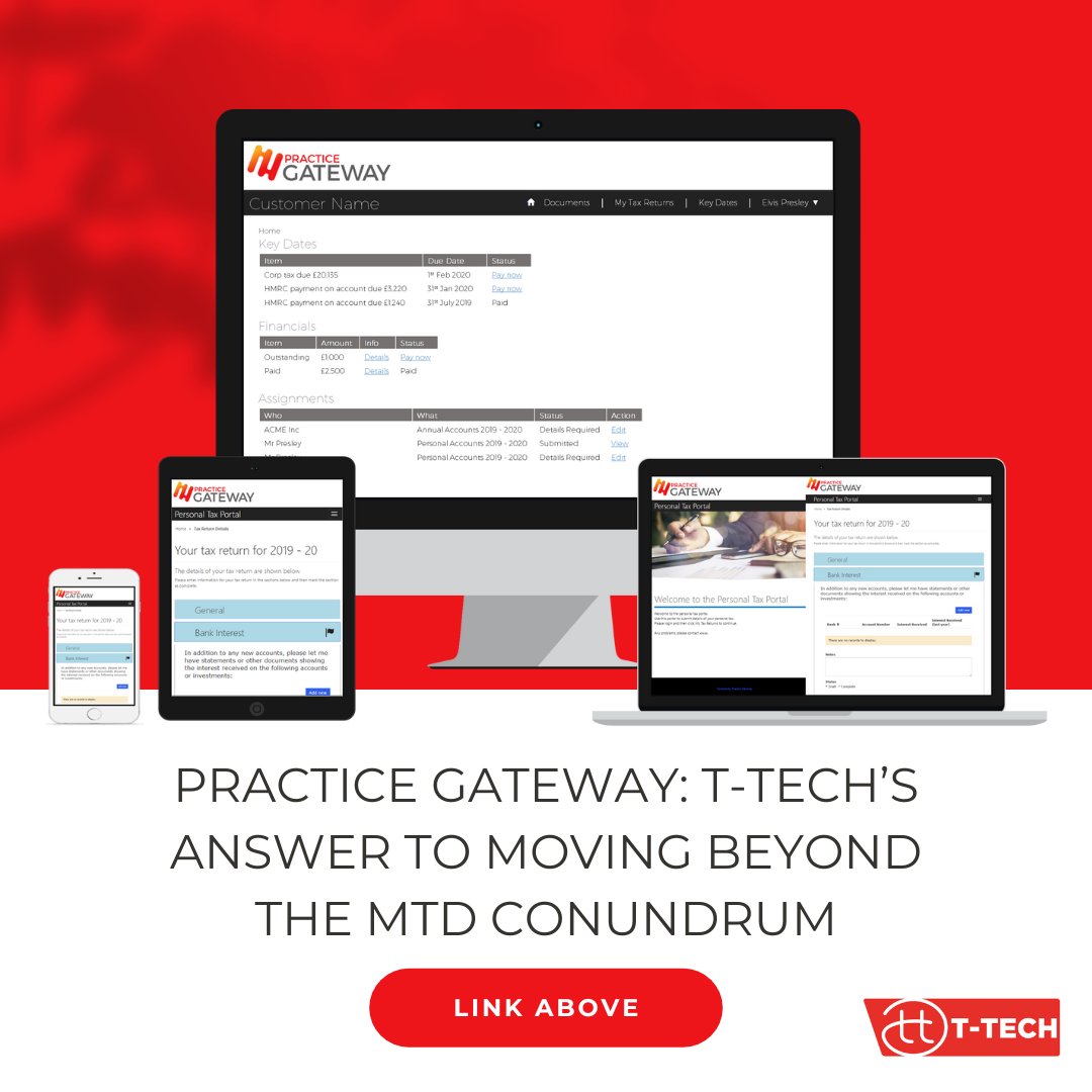 TTech_UK's tweet image. Discover our very own Daniel Teacher, speaking with DAS about the huge impact that Making Tax Digital is about to have on practices and clients alike – and how to navigate that change with Practice Gateway: 

hubs.ly/Q02mklB_0

#tax #practicegateway #digital
