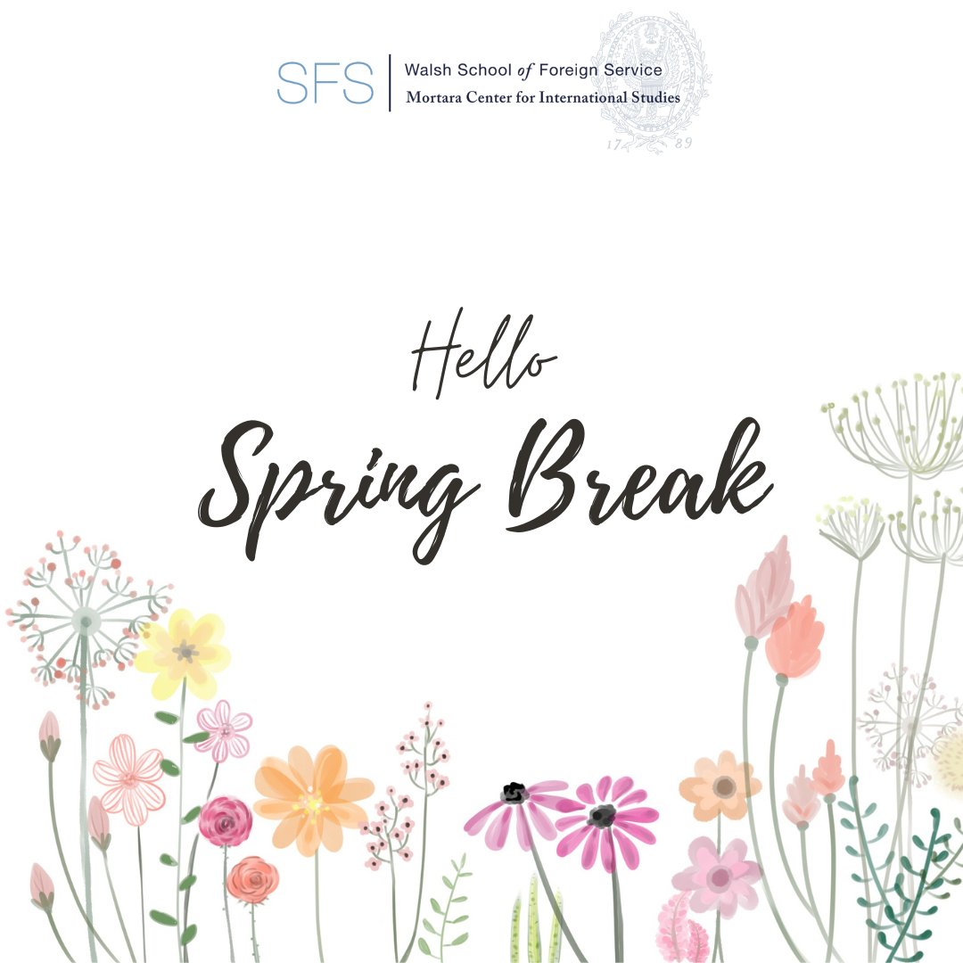 Happy Spring Break, everyone from the Mortara Center! 🌸✨ Let this be a time for much-needed relaxation and rejuvenation. Whether you're traveling, exploring, or simply unwinding at home, make the most of every moment and have fun.