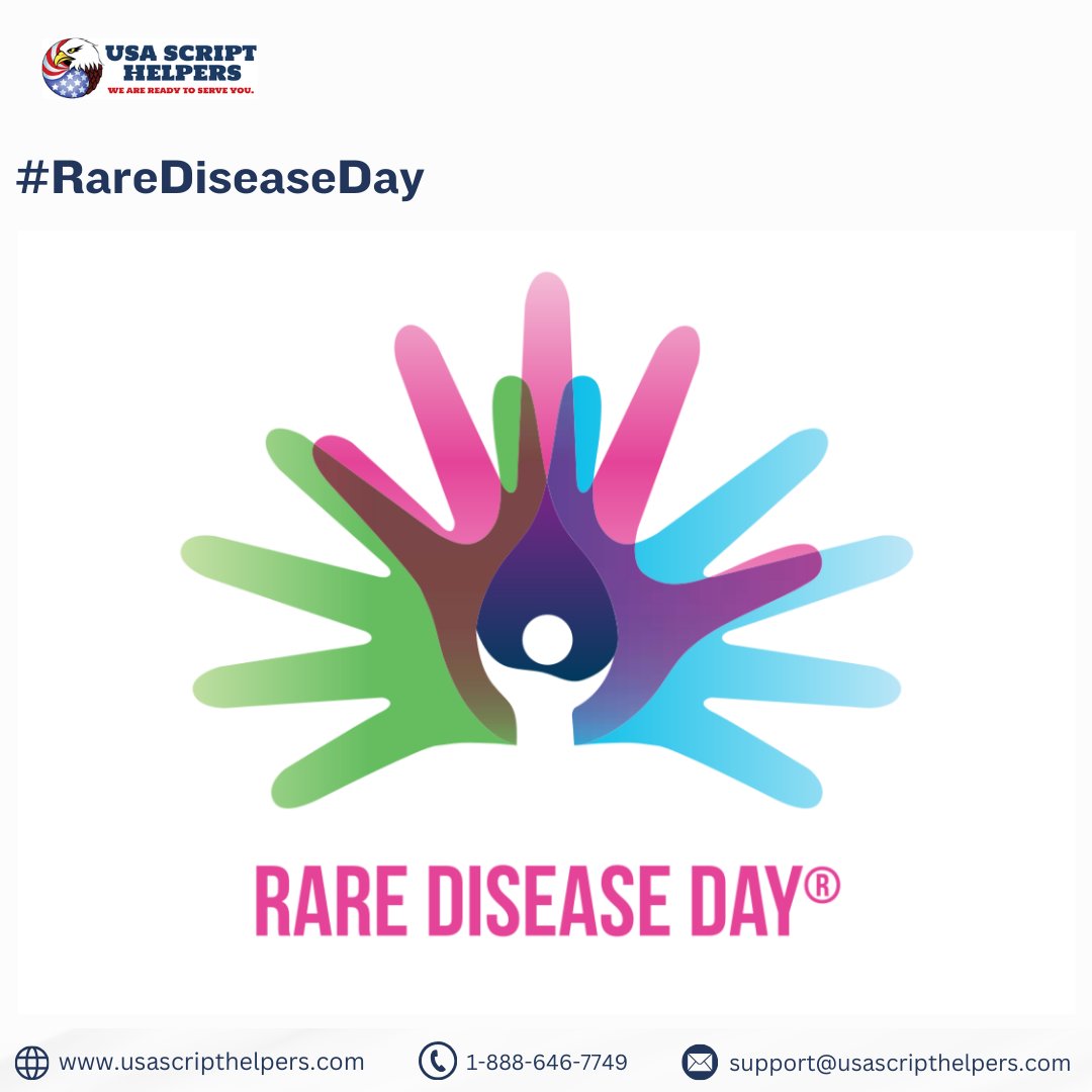 🔵💛 On #RareDiseaseDay, we pause to recognize the extraordinary journeys of those affected by rare diseases. Today is about more than awareness; it's about understanding, empathy, and action. 🌈🤝
#StandWithRare #RareStrength #CommunityOfCare #usascripthelpers