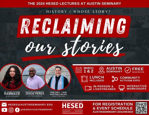 I’m honored to be part of this year’s HESED Lecture Series @austinseminary !!! #TexasHistory #BHM #ATX