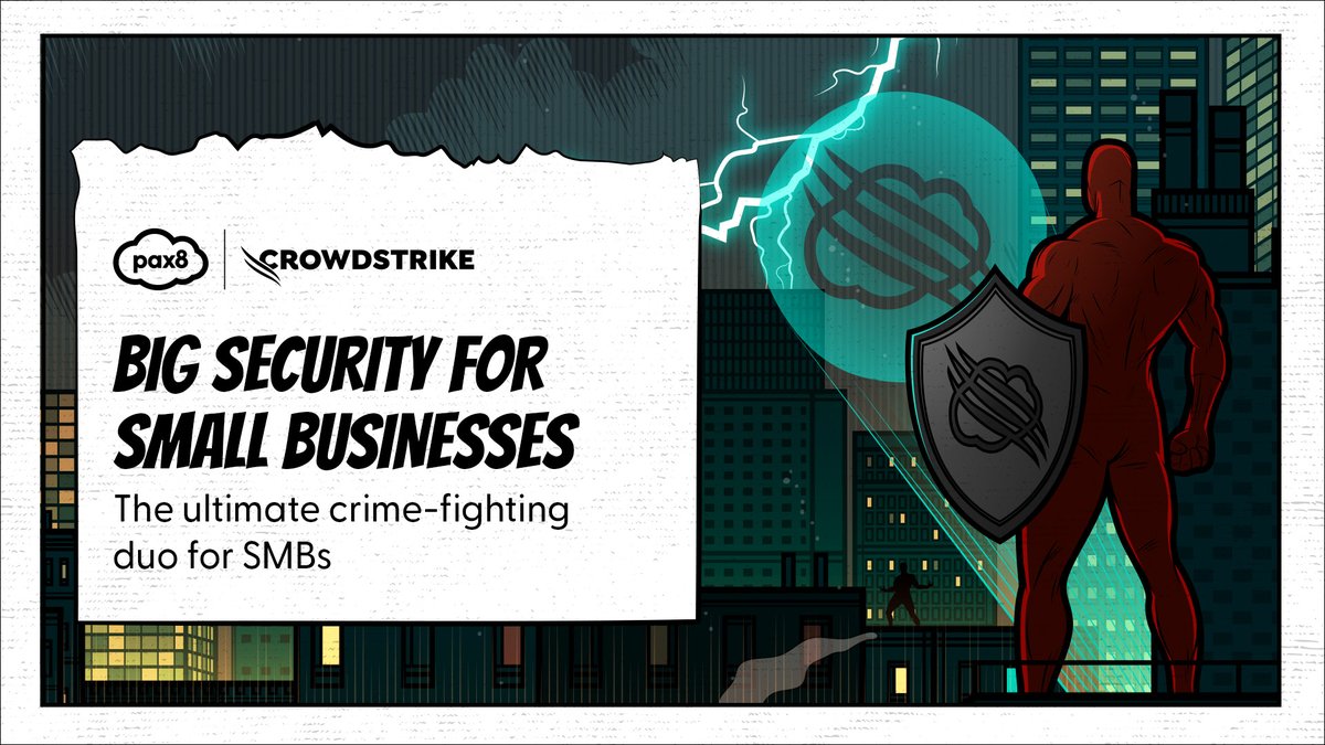 Cybercrime never sleeps 💥 Give SMBs the superpowered security they need to protect their data and endpoints with Pax8 and @CrowdStrike. Learn more: pax8.io/YhbA50QJnNf