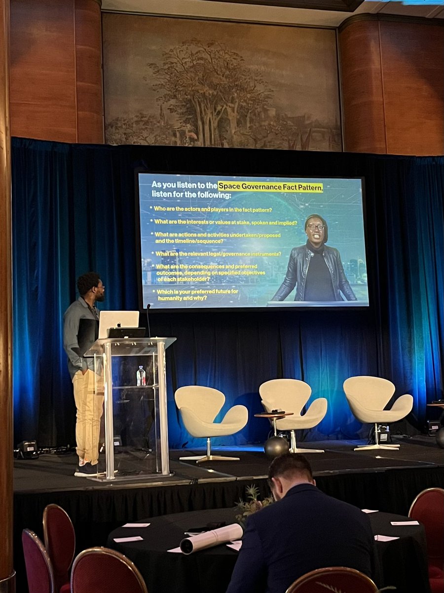 🚀 Kicking off day two with “The West and the Rest: Understanding Diverse Stakeholder Values in Space Governance” featuring panelist Memme Onwudiwe and a virtual visit from Timiebi Aganaba #spacelaw #FutureLawyer #aerospace #legalinspace #legalops #SBLL2024 #spacebeachlawlab