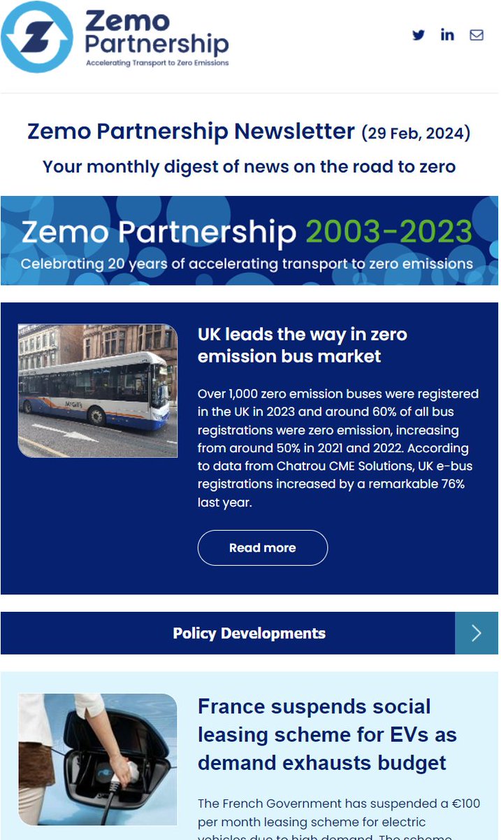 Zemo's monthly newsletter is out! All latest news on transport's transition to net zero. Stories this month from @CPT_UK @ElecHighway @Ford @DAFTrucksUK @RenaultTrucksUK @VolvoTrucks @transenv @HLEnviroClimate @transportgovuk #ClimateEmergency #transport zemo.org.uk/news-events/ne…