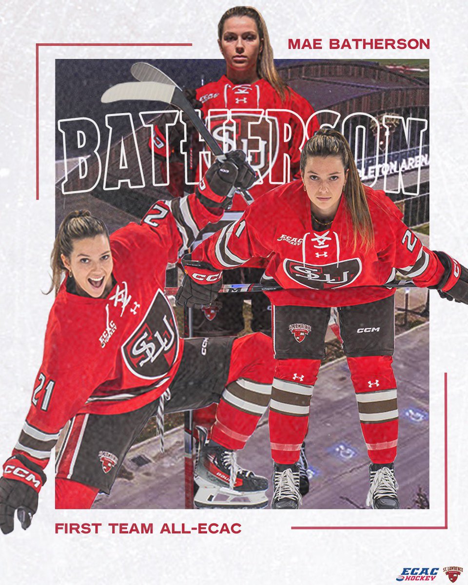 𝓜𝓪𝓮 𝓑𝓪𝓽𝓱𝓮𝓻𝓼𝓸𝓷 ⭐️ 𝓕𝓲𝓻𝓼𝓽 𝓣𝓮𝓪𝓶 𝓐𝓵𝓵-𝓔𝓒𝓐𝓒

“A nice addition to our team this season would be the understatement of the year! Mae came to SLU and fit in instantly with our team in all areas. She doesn’t miss an opportunity to get on the ice and work on her