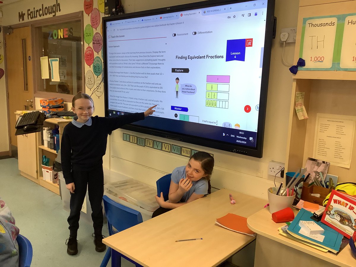 When the pupils teach their friends how to solve equivalent fractions. @csergeant3 @DeputyOLI @SI_Liverpool @mathsnoproblem