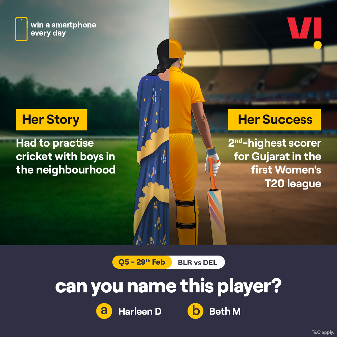 Struggles that lead to success, beautifully shapes their astonishing story. Recognise their names with #ViBoundaryBreakers and you could win a smartphone every day. . . #PlayAndWin #Smartphone #Challenge #ParticipateNow #Cricket #BLRvsDEL