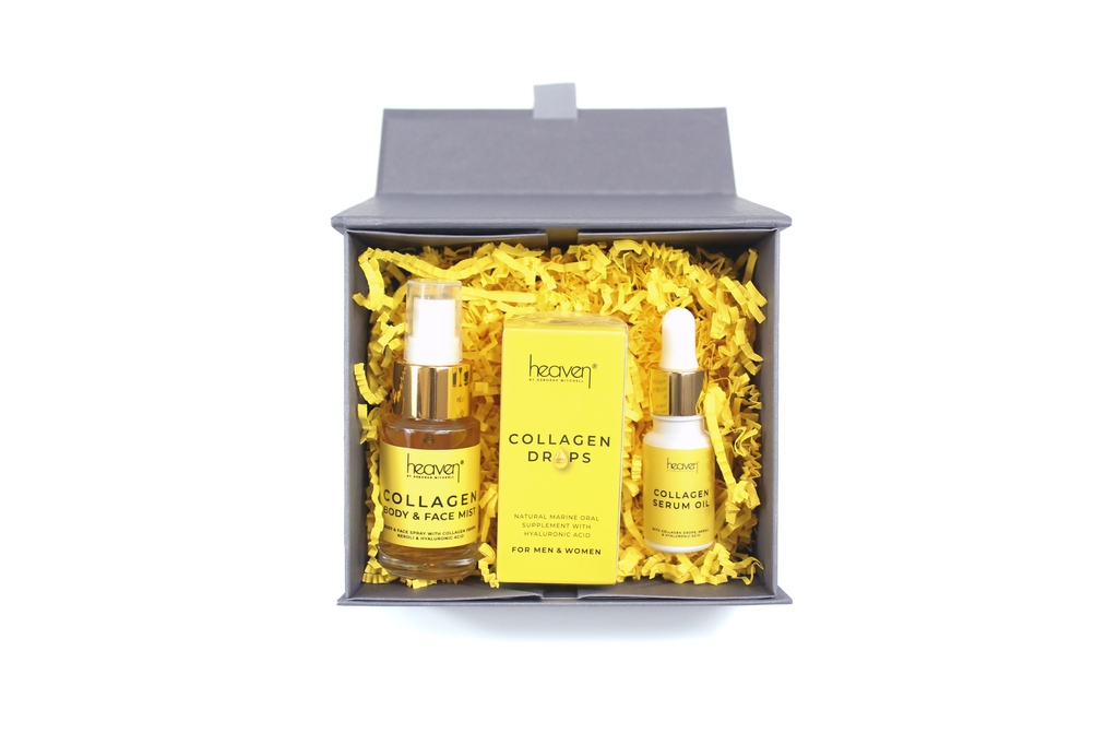 Hey you! 👋 Wondering what to get Mom this Mother's Day? Our Collagen Gift Set is the answer! 🌟 Every mom deserves a glow so give her just that!✨ Check it out here: shop.heavenskincare.com/collagen-gift-… 

#MothersDay #MothersDayGift #MothersDayGiftGuide #HeavenSkincare #Collagen